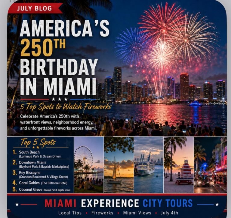 America’s 250th Birthday in Miami: 5 Top Spots to Watch Fireworks